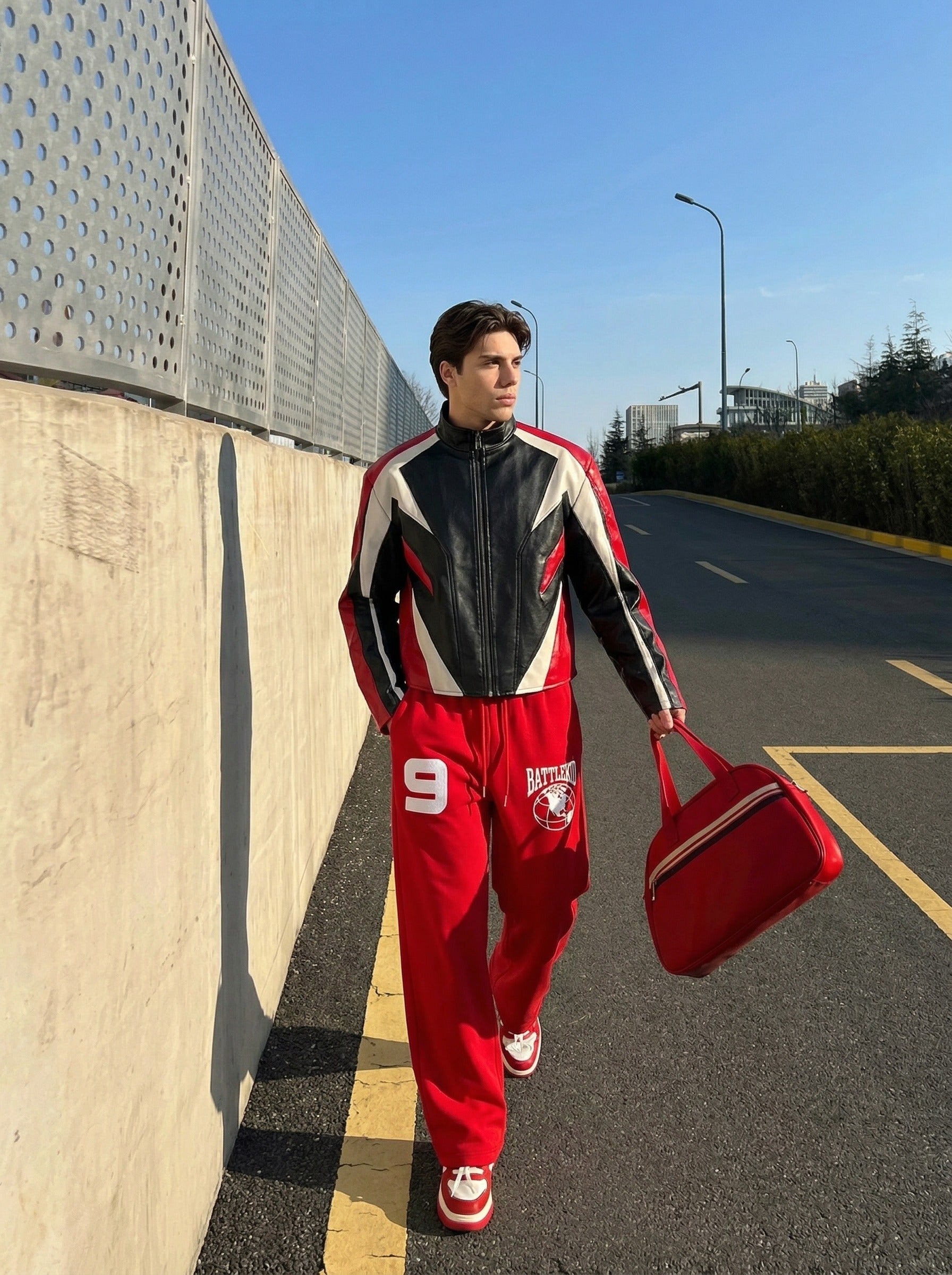 Wide-Leg Graphic Sweatpants