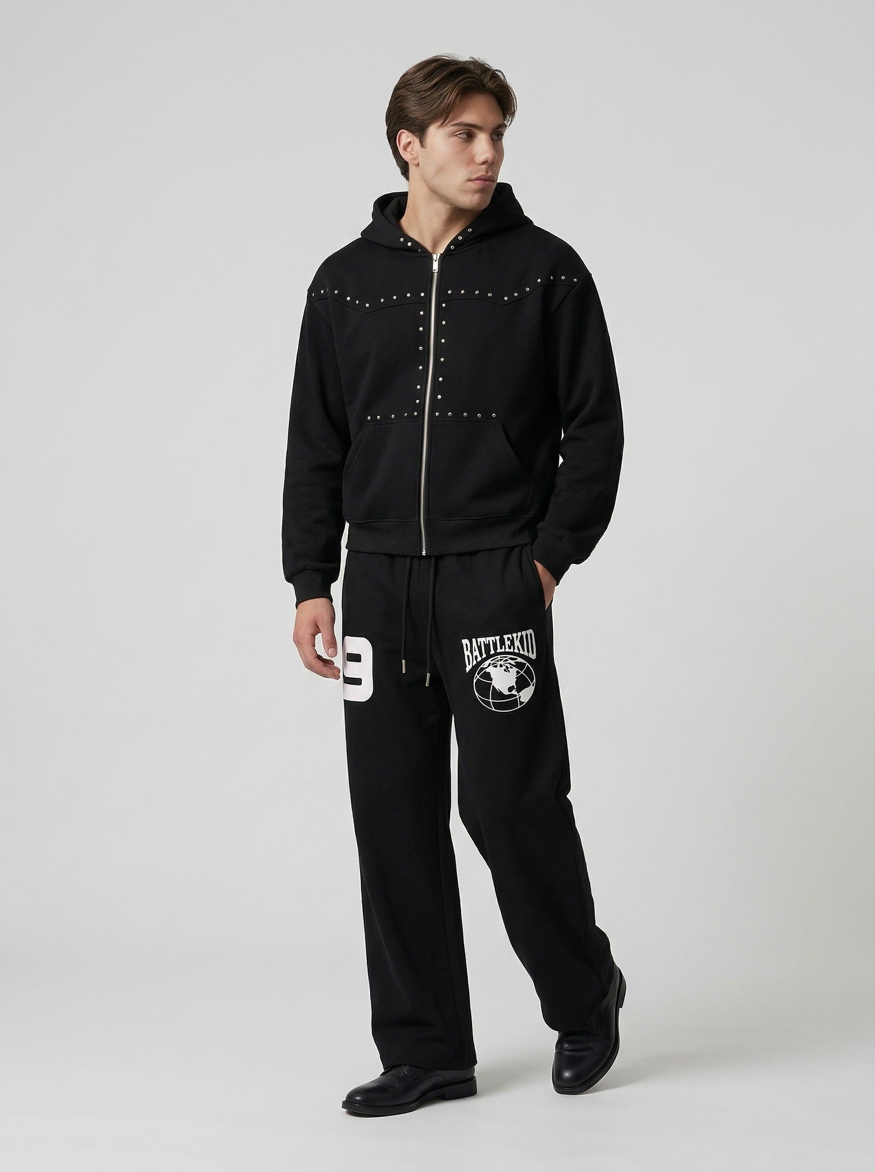 Wide-Leg Graphic Sweatpants
