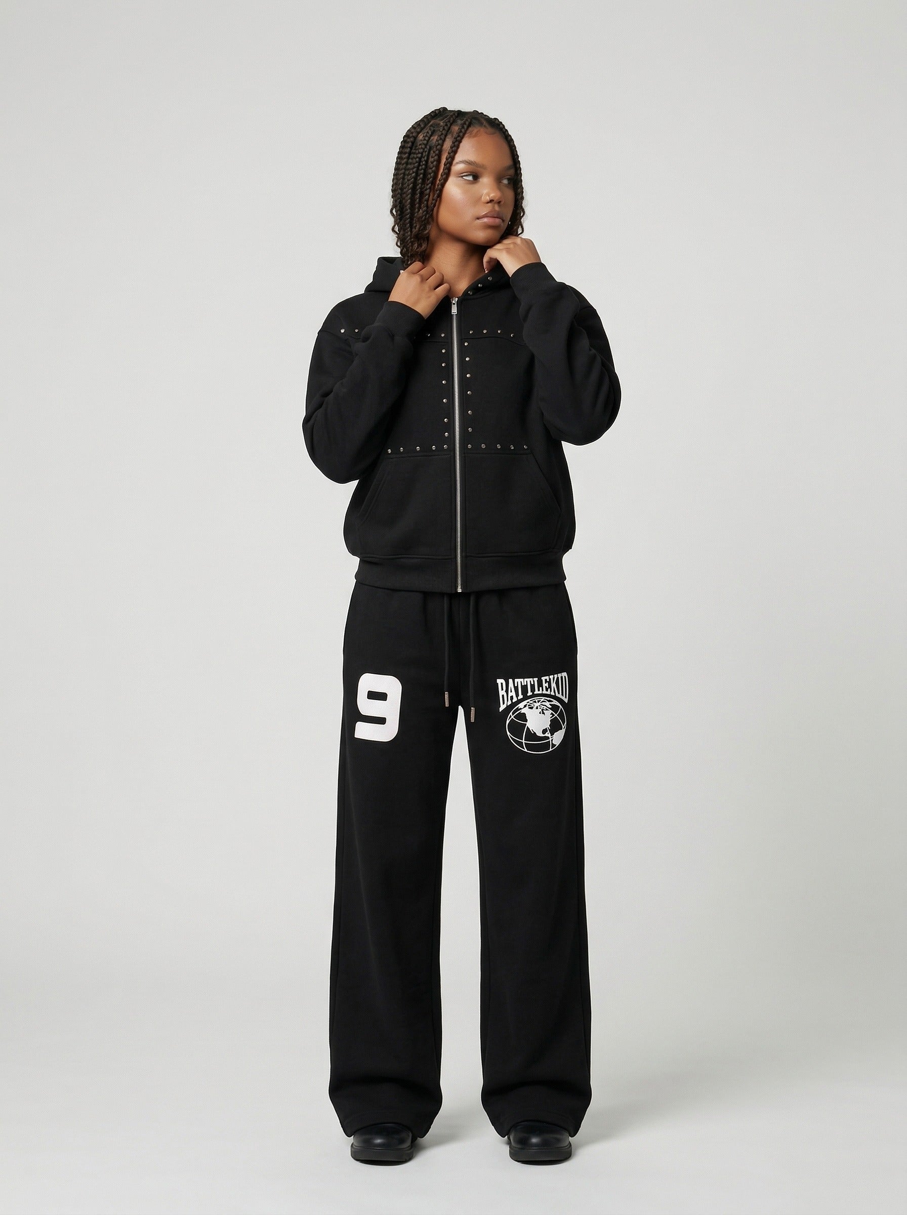 Wide-Leg Graphic Sweatpants