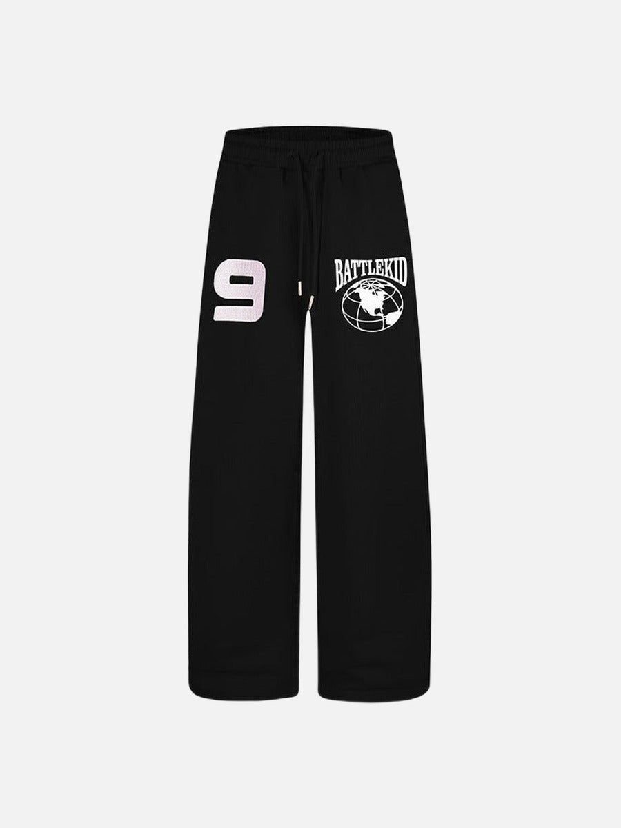 Wide-Leg Graphic Sweatpants
