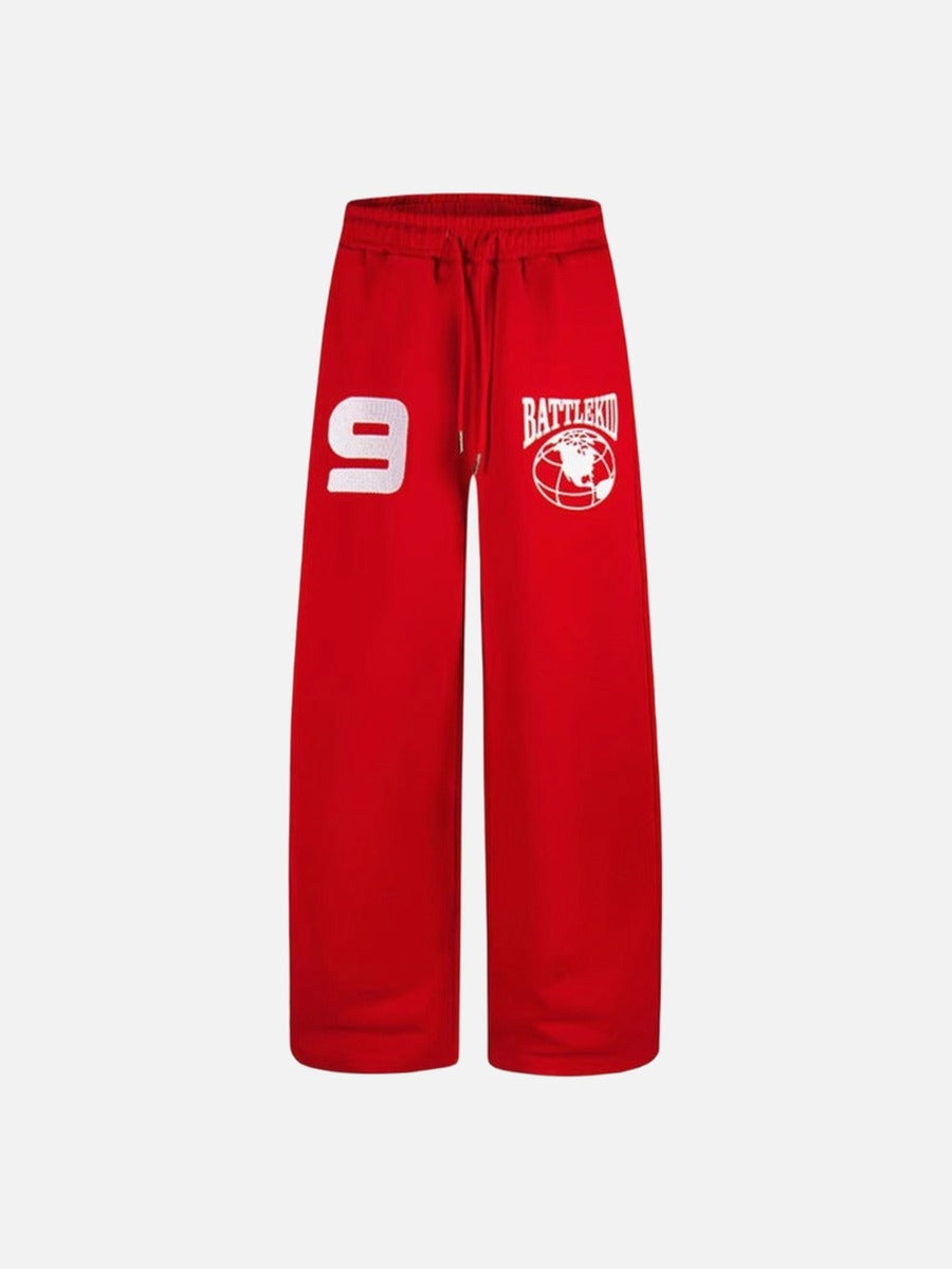 Wide-Leg Graphic Sweatpants