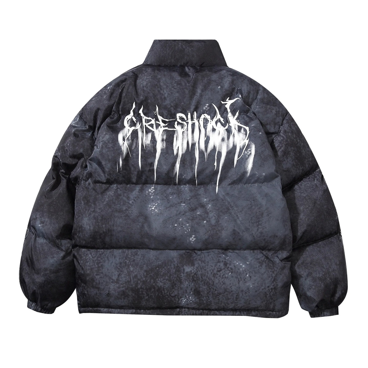 Men’s Hip Hop Oversized Bomber Jacket – Graffiti Streetwear Padded Winter Coat