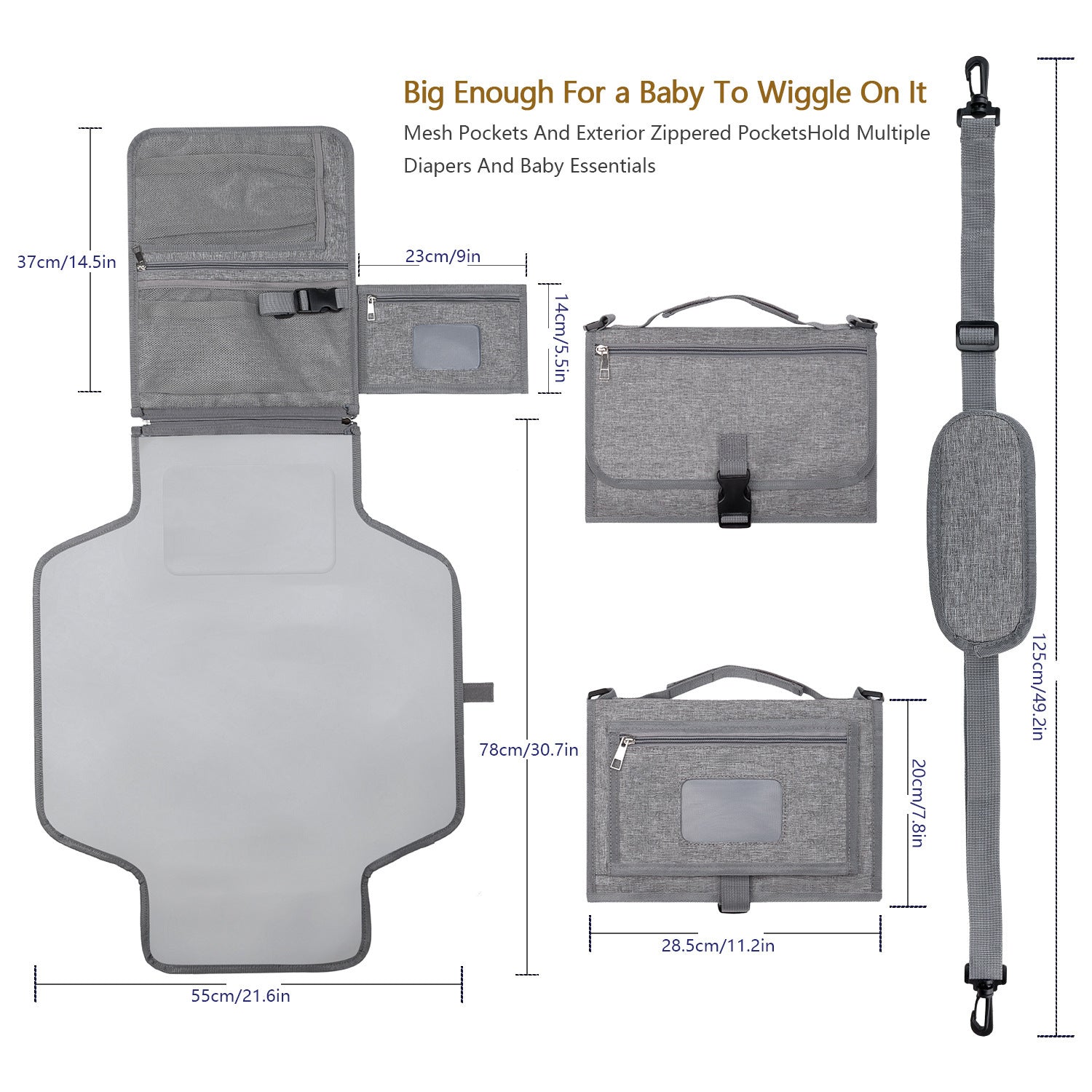 Portable Baby Diaper Changing Pad — Foldable, Waterproof & Travel-Ready (Includes Wet Wipes)
