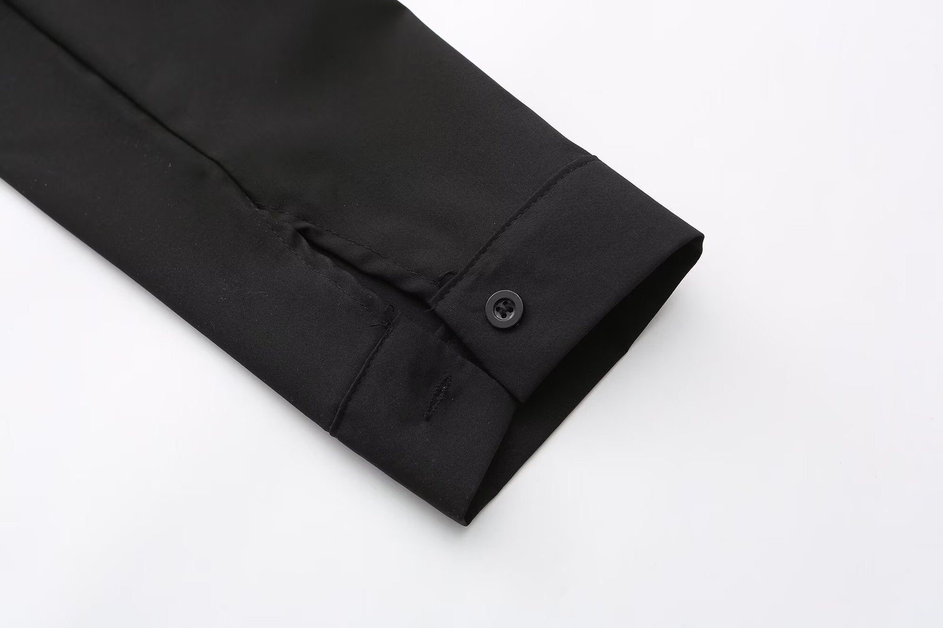 Men's Slim Fit Solid Colour Long-Sleeved Shirt – Smart Business Casual