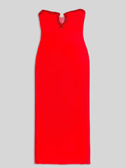 Red Diamond Bandage Evening Dress – Elegant Luxury Bodycon