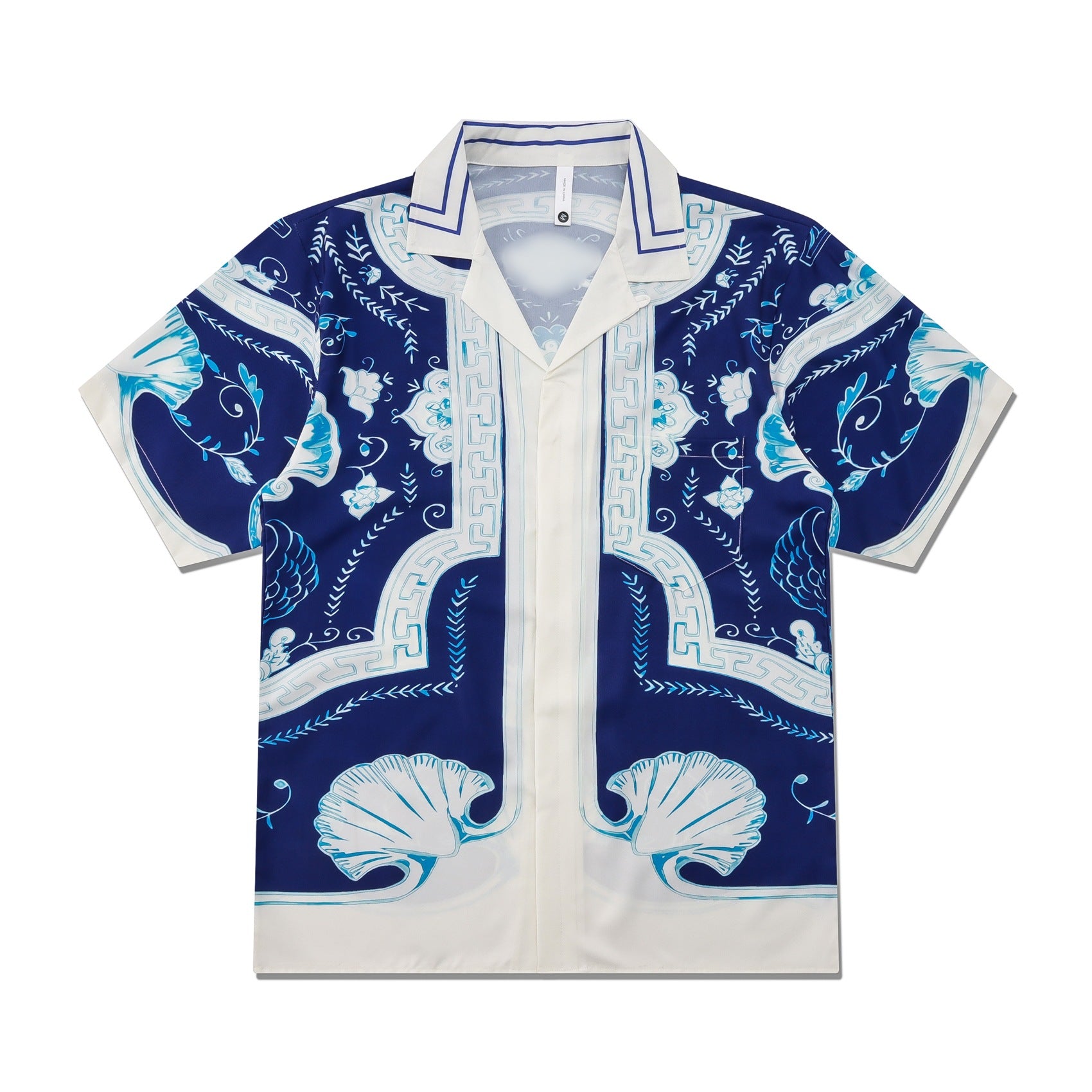Hawaiian Retro Shell Print Beach Shirt – Relaxed Resort Style