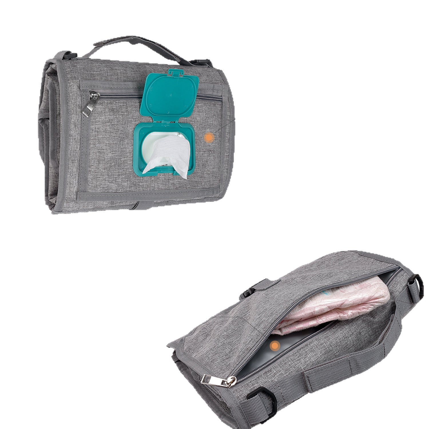 Portable Baby Diaper Changing Pad — Foldable, Waterproof & Travel-Ready (Includes Wet Wipes)
