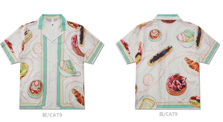 Hawaiian Retro Shell Print Beach Shirt – Relaxed Resort Style