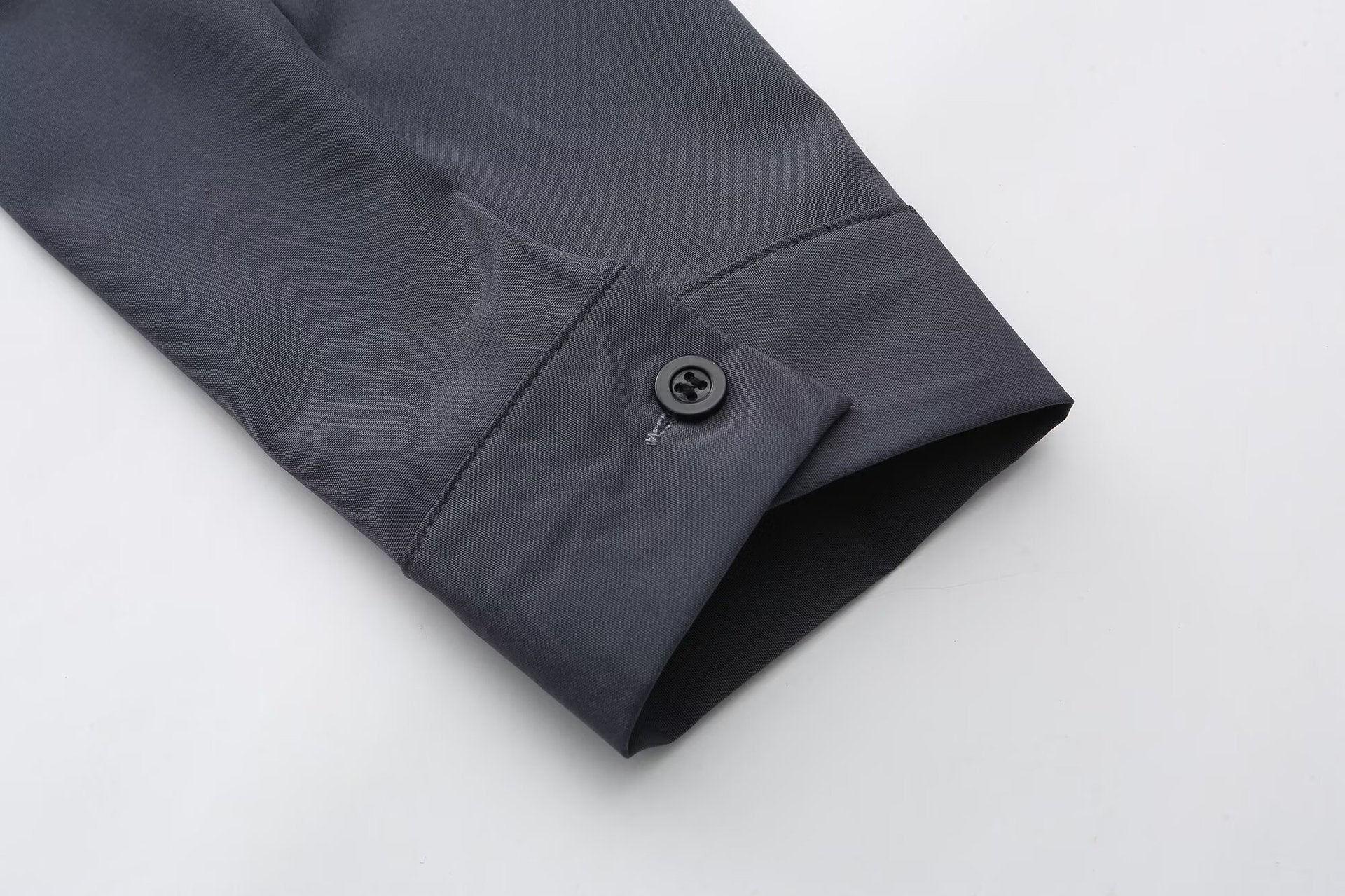 Men's Slim Fit Solid Colour Long-Sleeved Shirt – Smart Business Casual