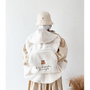 Embroidered Bear Windproof Baby Blanket – Cosy All-Season Pram & Carrier Cover