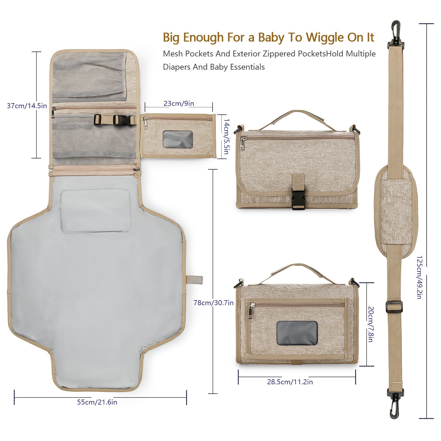 Portable Baby Diaper Changing Pad — Foldable, Waterproof & Travel-Ready (Includes Wet Wipes)
