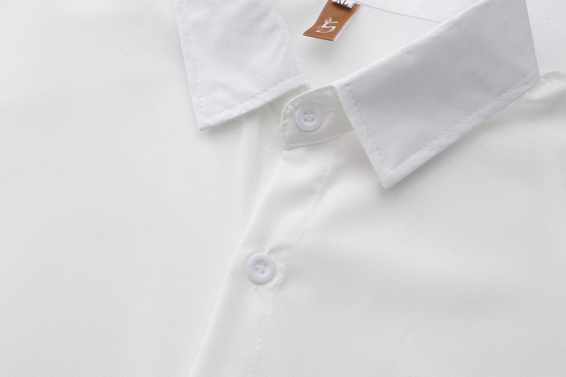 Men's Slim Fit Solid Colour Long-Sleeved Shirt – Smart Business Casual
