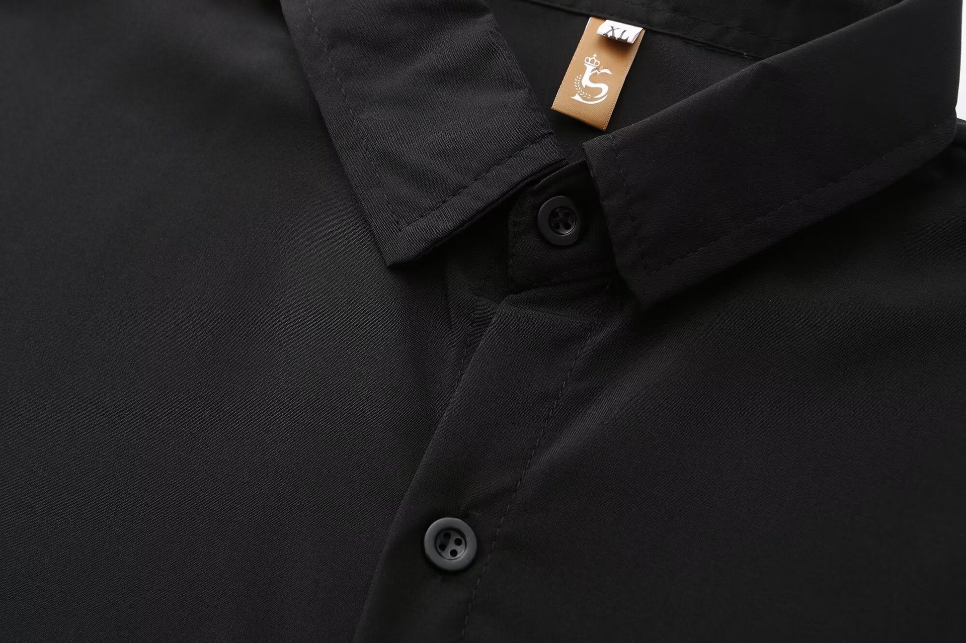 Men's Slim Fit Solid Colour Long-Sleeved Shirt – Smart Business Casual