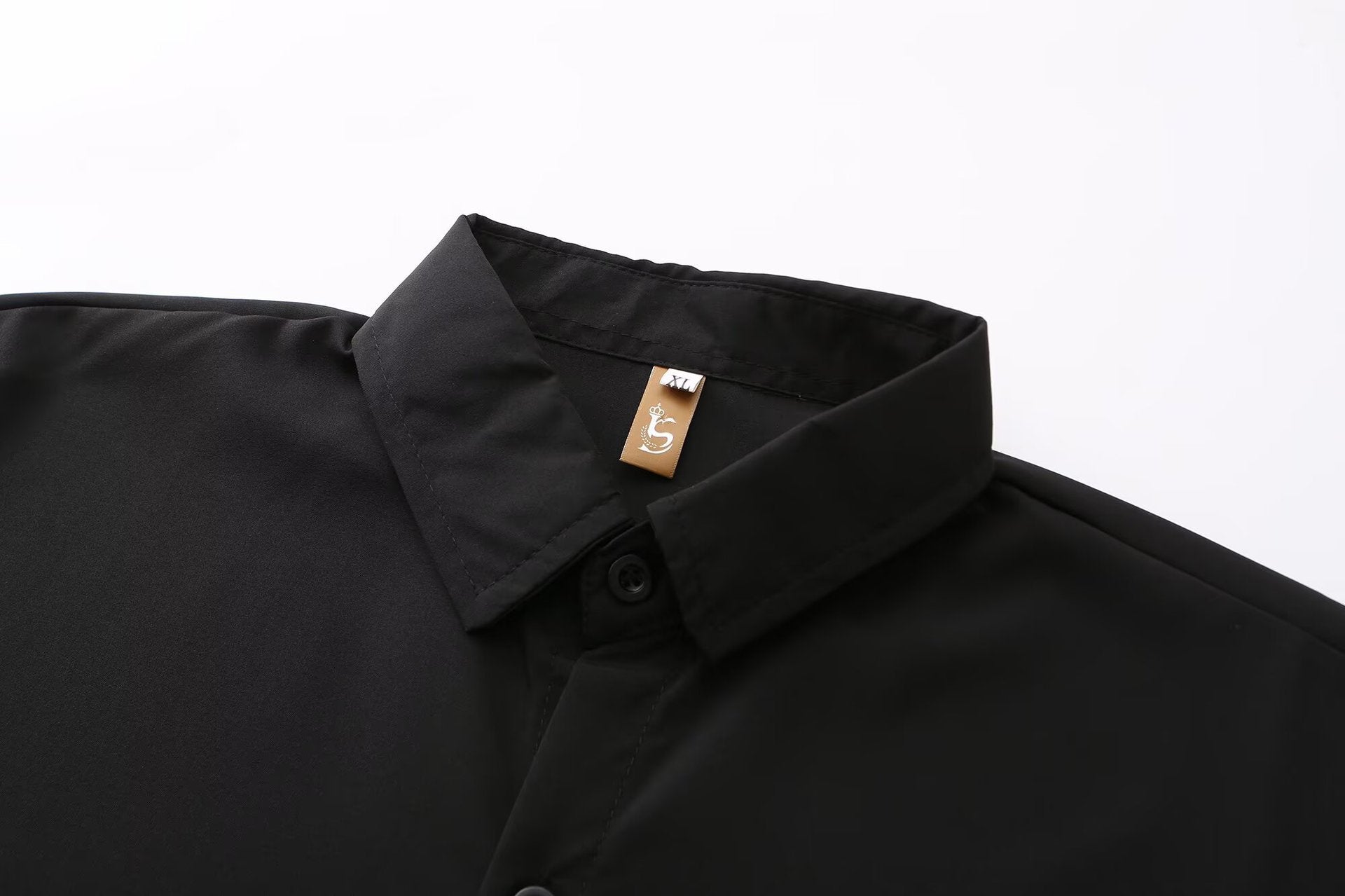 Men's Slim Fit Solid Colour Long-Sleeved Shirt – Smart Business Casual