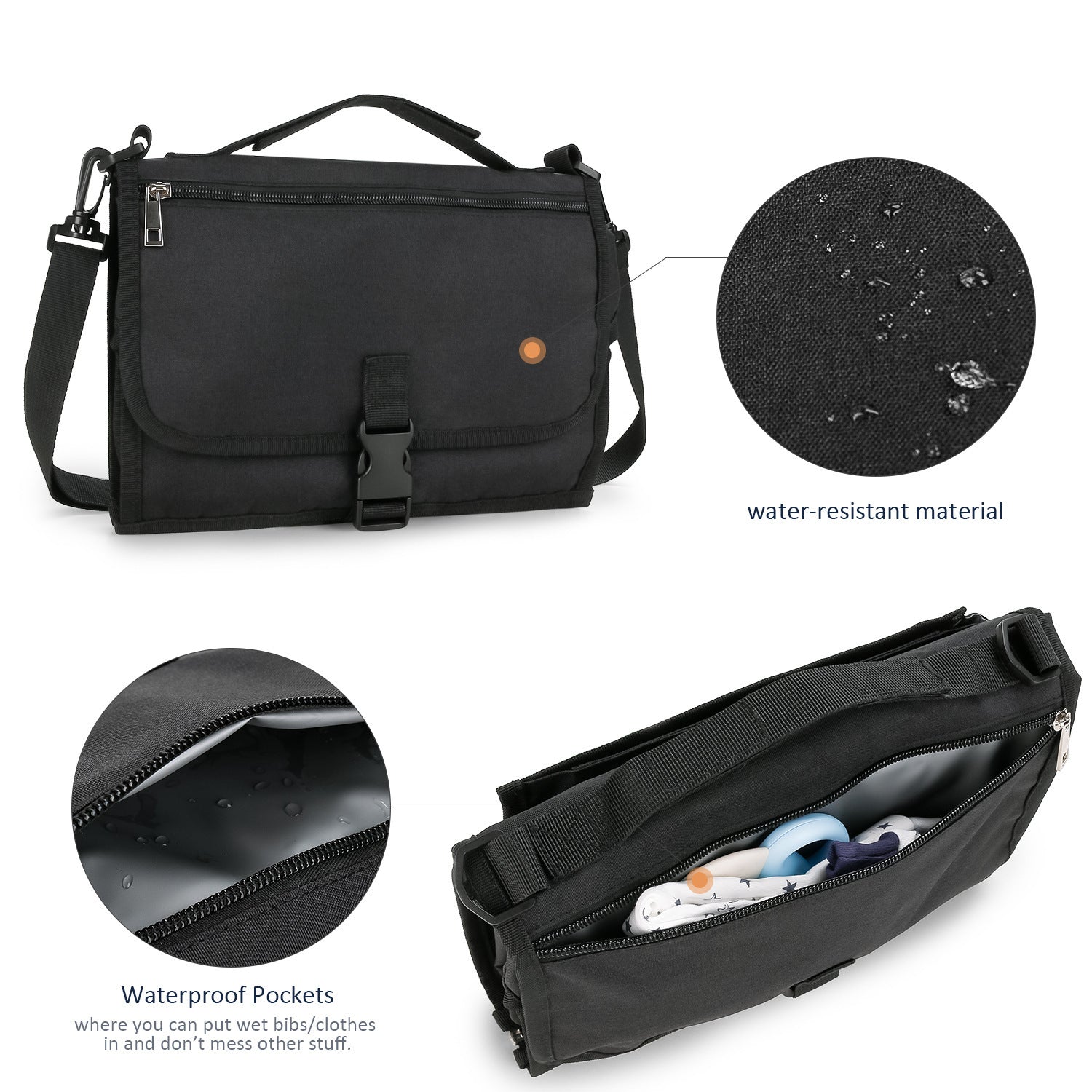 Portable Baby Diaper Changing Pad — Foldable, Waterproof & Travel-Ready (Includes Wet Wipes)