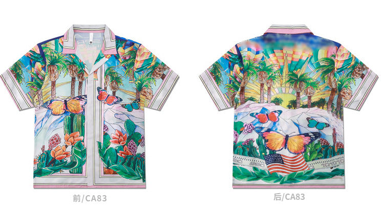 Hawaiian Retro Shell Print Beach Shirt – Relaxed Resort Style