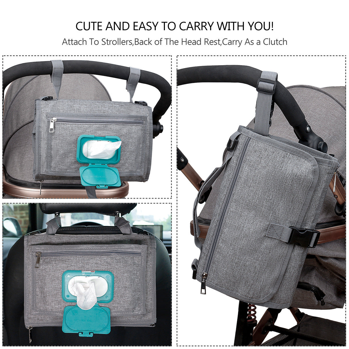 Portable Baby Diaper Changing Pad — Foldable, Waterproof & Travel-Ready (Includes Wet Wipes)