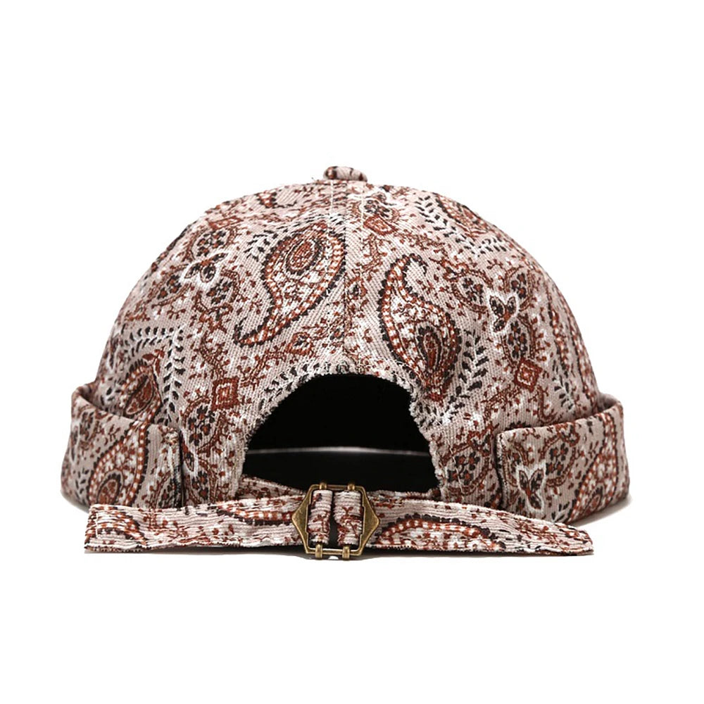 Unisex Cotton Brimless Skullcap – Retro Docker Hat, Hip Hop Streetwear Beanie for Summer & Outdoor Wear