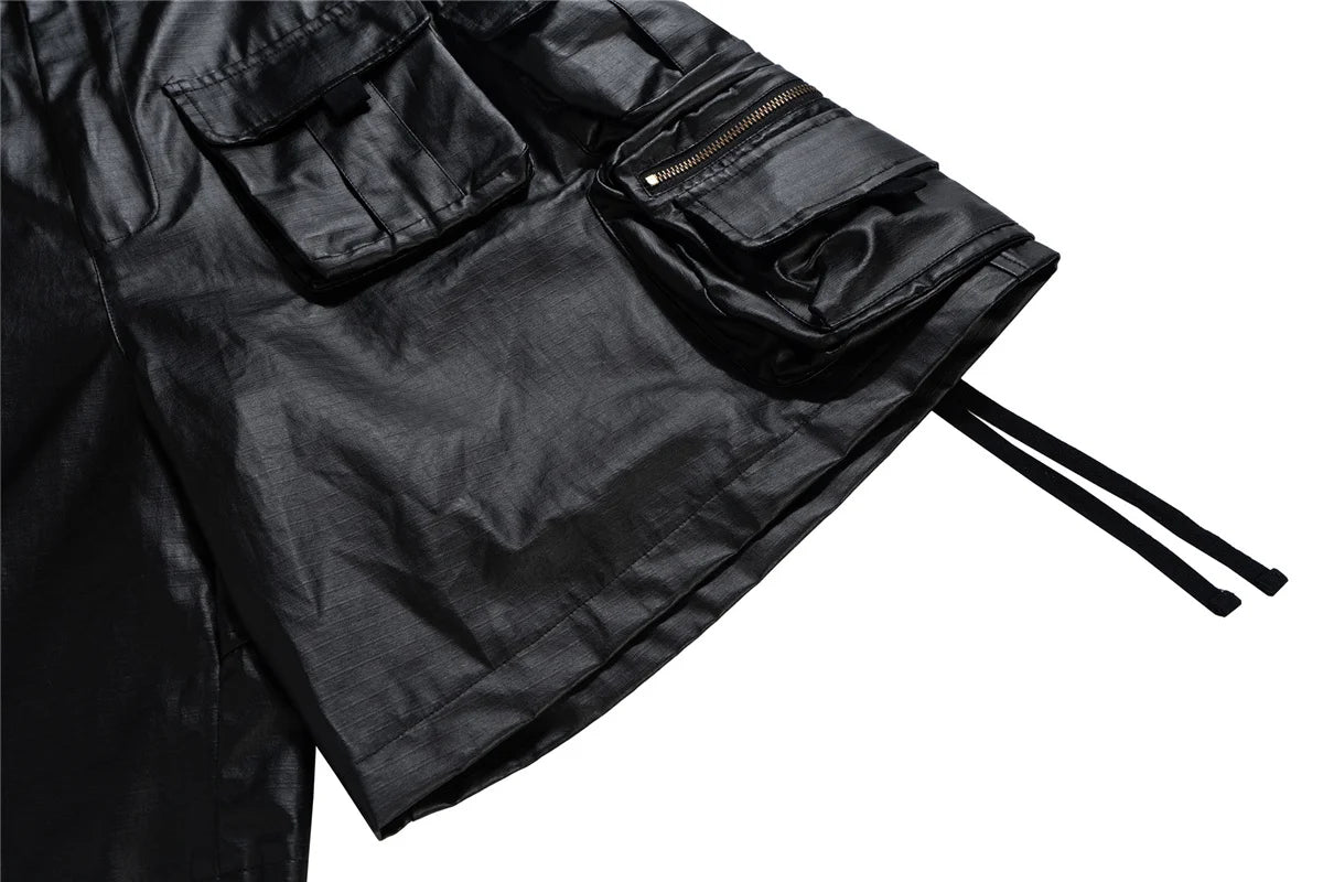 Unisex Multi-Pocket Cargo Shorts – Loose Fit Techwear Utility Shorts, High Street Casual Shorts for Men & Women