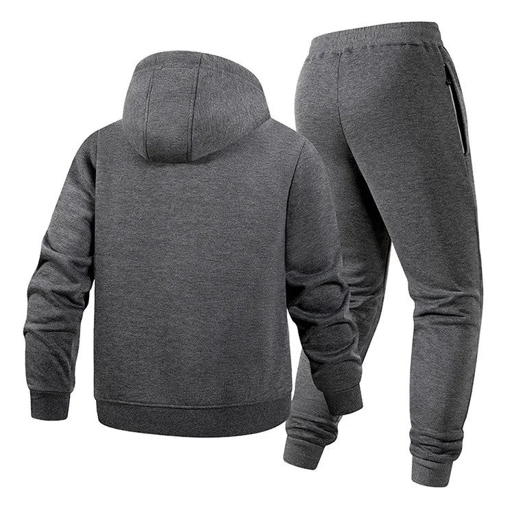 Men’s Winter Running Set – Warm Windbreaker Jacket & Pants