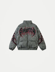 Unisex Y2K Padded Winter Jacket – Thick Cotton Coat with Letter Embroidery, Casual Hip Hop Streetwear Parka