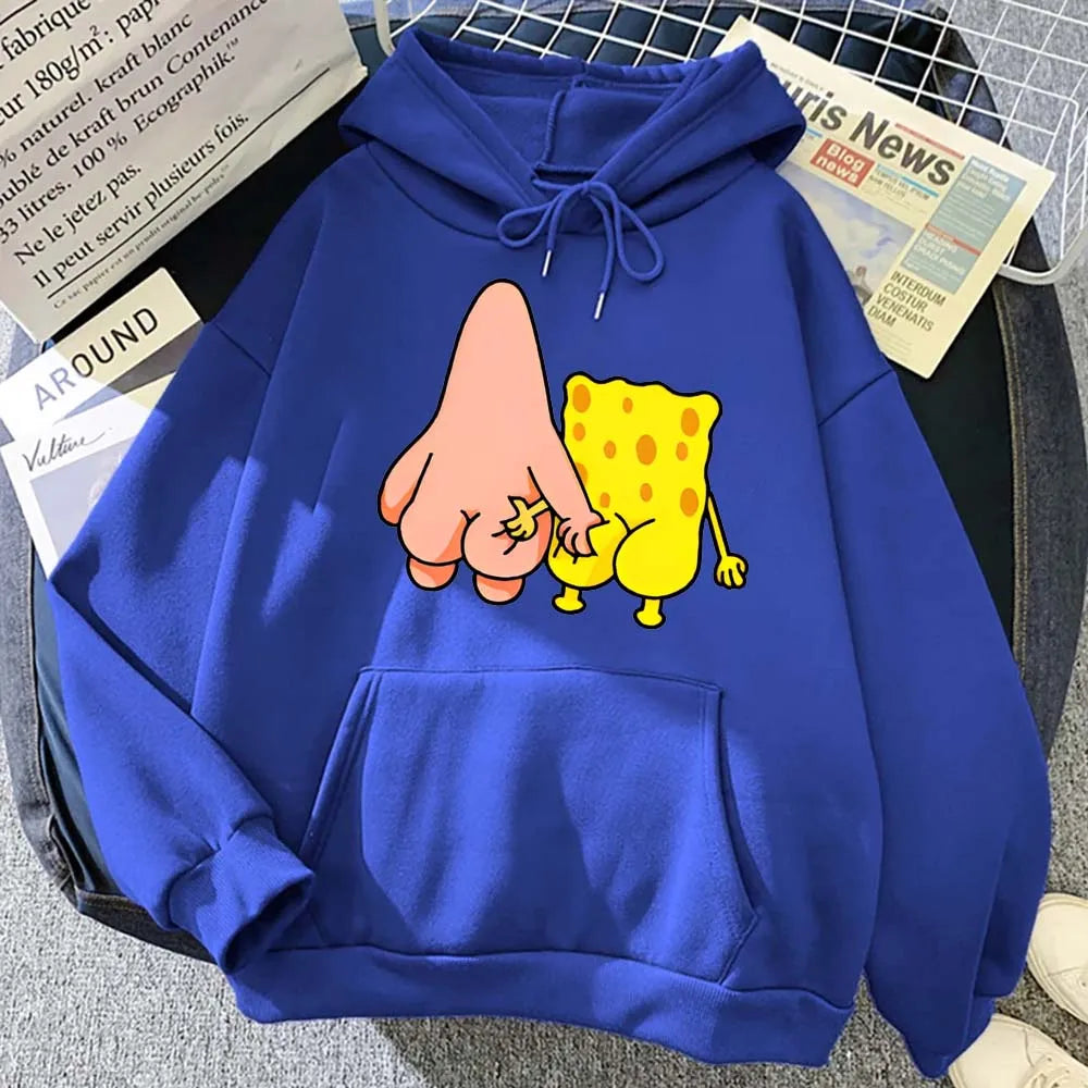 SpongeBob SquarePants Hoodie – Unisex Oversized Anime Streetwear Pullover