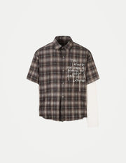 Men’s Vintage Plaid Layered Shirt – Loose Fit Long Sleeve Streetwear