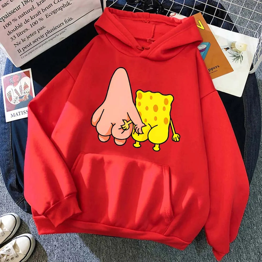 SpongeBob SquarePants Hoodie – Unisex Oversized Anime Streetwear Pullover