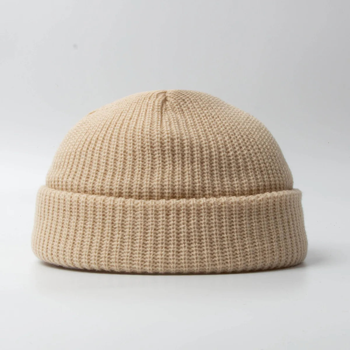 Women’s Y2K Gothic Beanie – Winter Knit Skull Cap with Metal Ring Detail, Harajuku Hip Hop Streetwear Hat