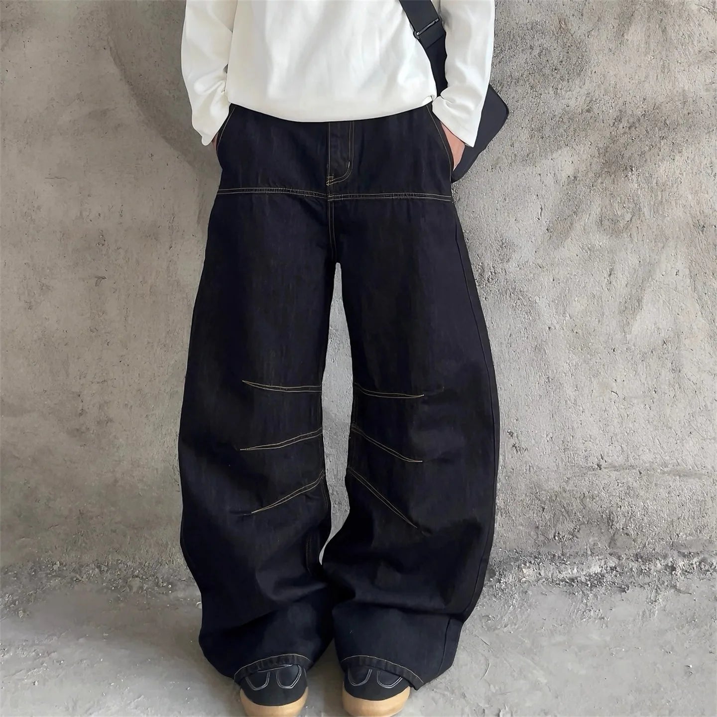 Retro Japanese Wide Leg Jeans