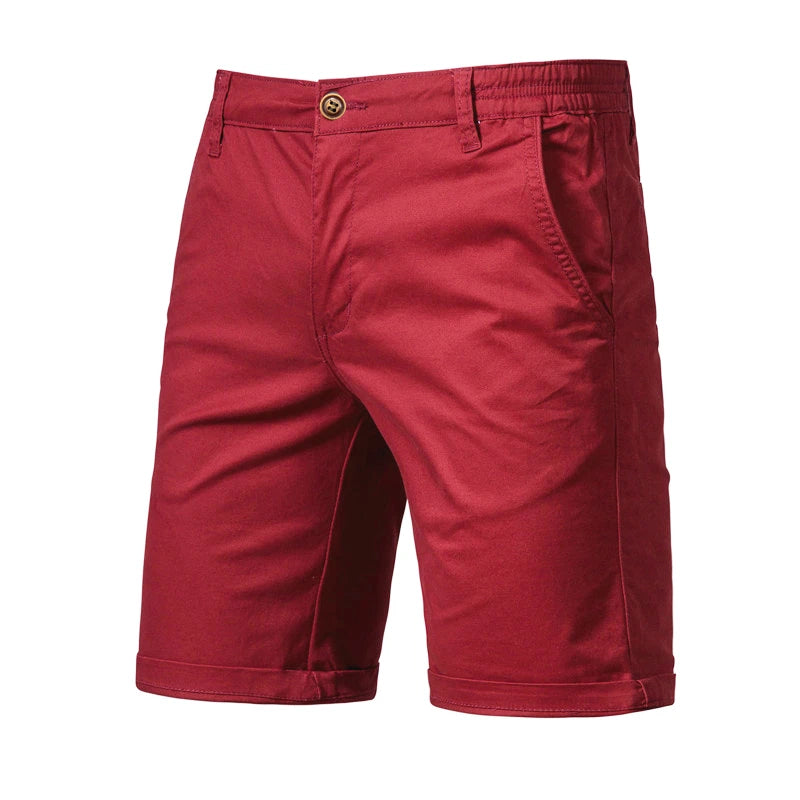 Men’s 100% Cotton Casual Shorts – Elastic Waist Beach & Summer Shorts