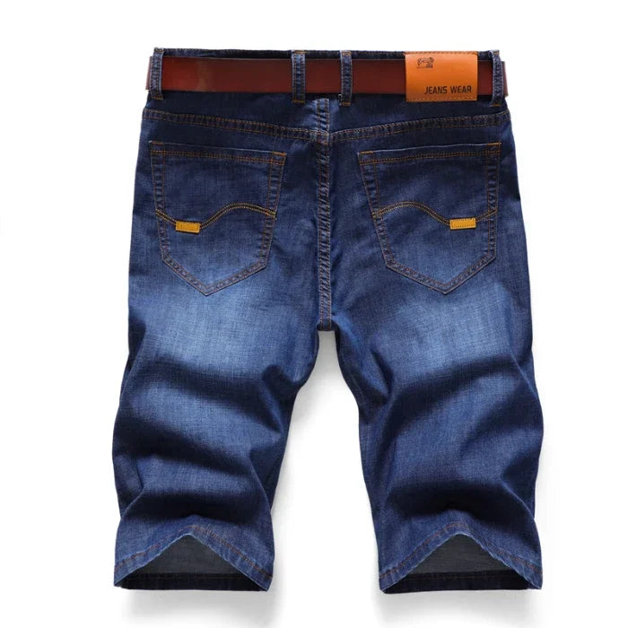 Men's Casual Knee-Length Denim Shorts – Loose Multi-Pocket Straight-Cut Summer Jorts
