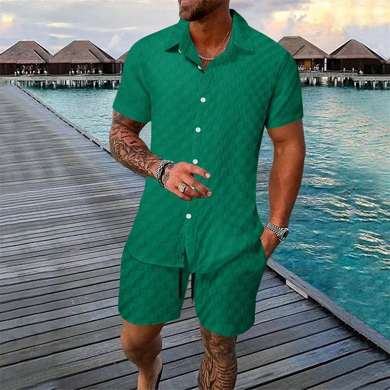 Men's Summer T-Shirt & Shorts Suit – 6 Colour Casual 2-Piece Set