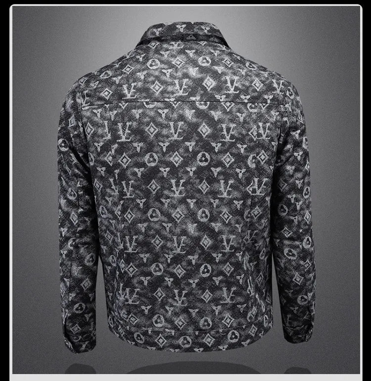 Men's Luxury Plaid Denim Coat – Hip Hop Western Streetwear Jacket