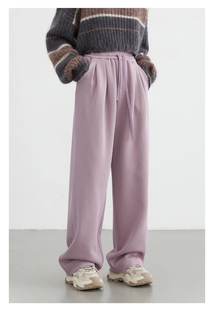 CHIC VEN Women’s High-Waist Pants – Loose Drawstring Casual Trousers