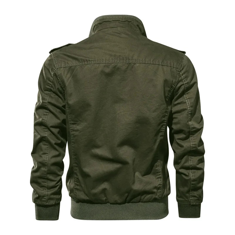 Men’s Winter Cotton Jacket – Thick Fleece-Lined Stand Collar Coat, Casual Autumn/Winter Outerwear, Sizes M–6XL