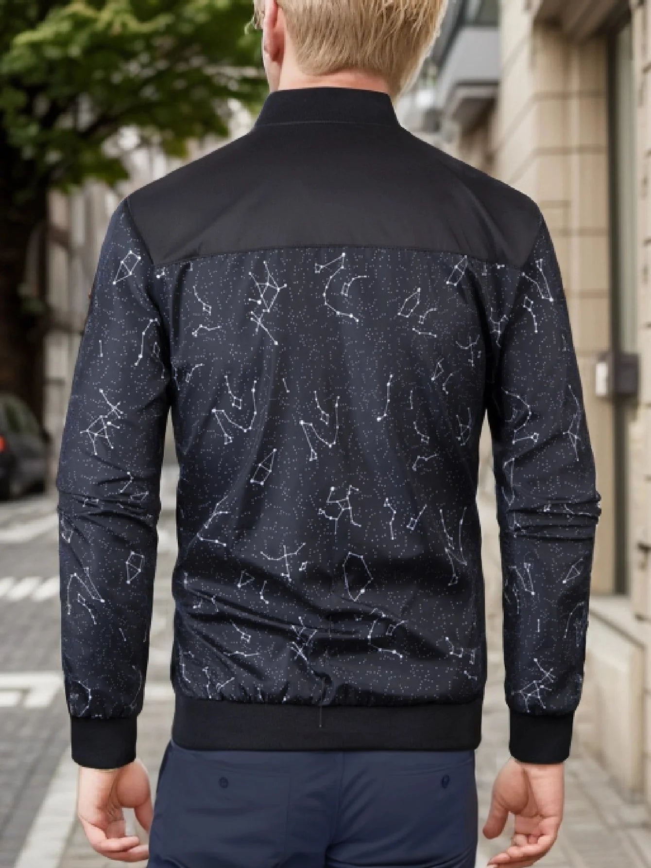 Men's Baseball Collar Solid Colour Jacket – Lightweight Business-Casual Short Coat for Spring & Autumn