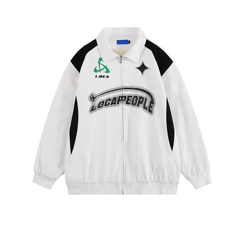 Women Y2K Oversized Sweatshirts Retro Korean Letter Print