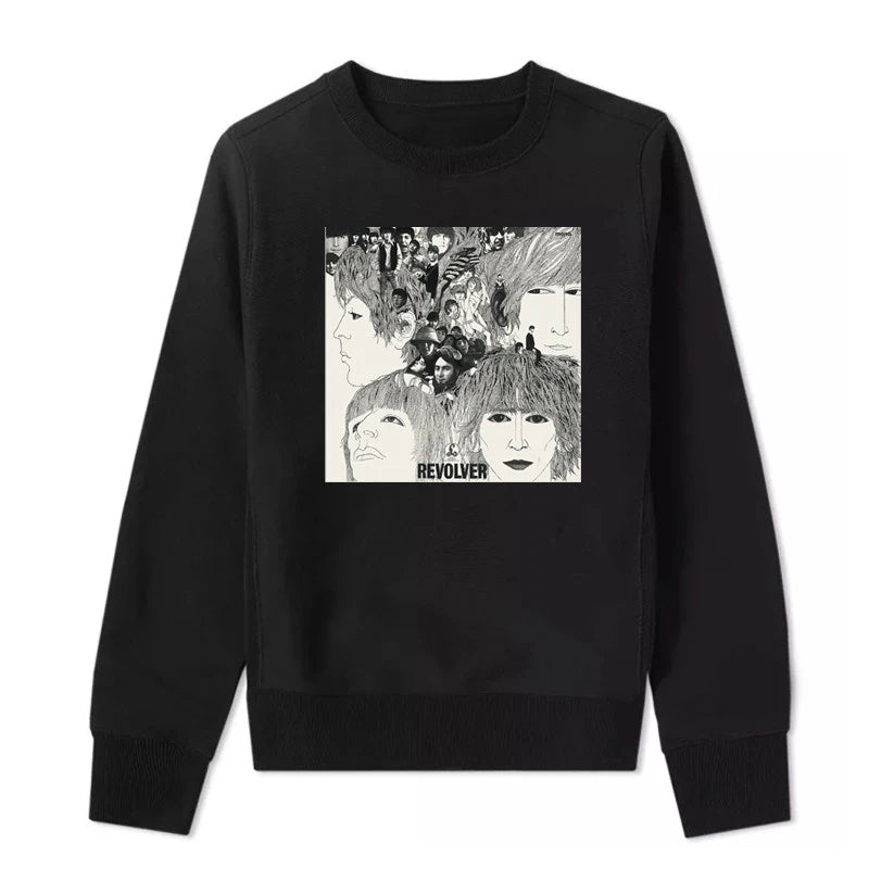 Unisex Beatles Lennon Hoodie – Loose-Fit Casual Pullover Sweatshirt, Stylish Streetwear Top for Men & Women
