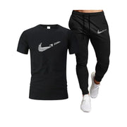 Men's Sports T-Shirt & Pants Set – 2 Piece Breathable Jogging Suit