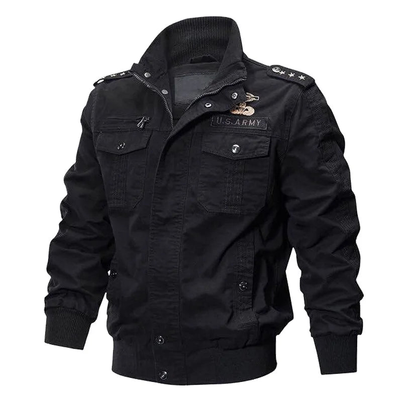 Men’s Winter Cotton Jacket – Thick Fleece-Lined Stand Collar Coat, Casual Autumn/Winter Outerwear, Sizes M–6XL