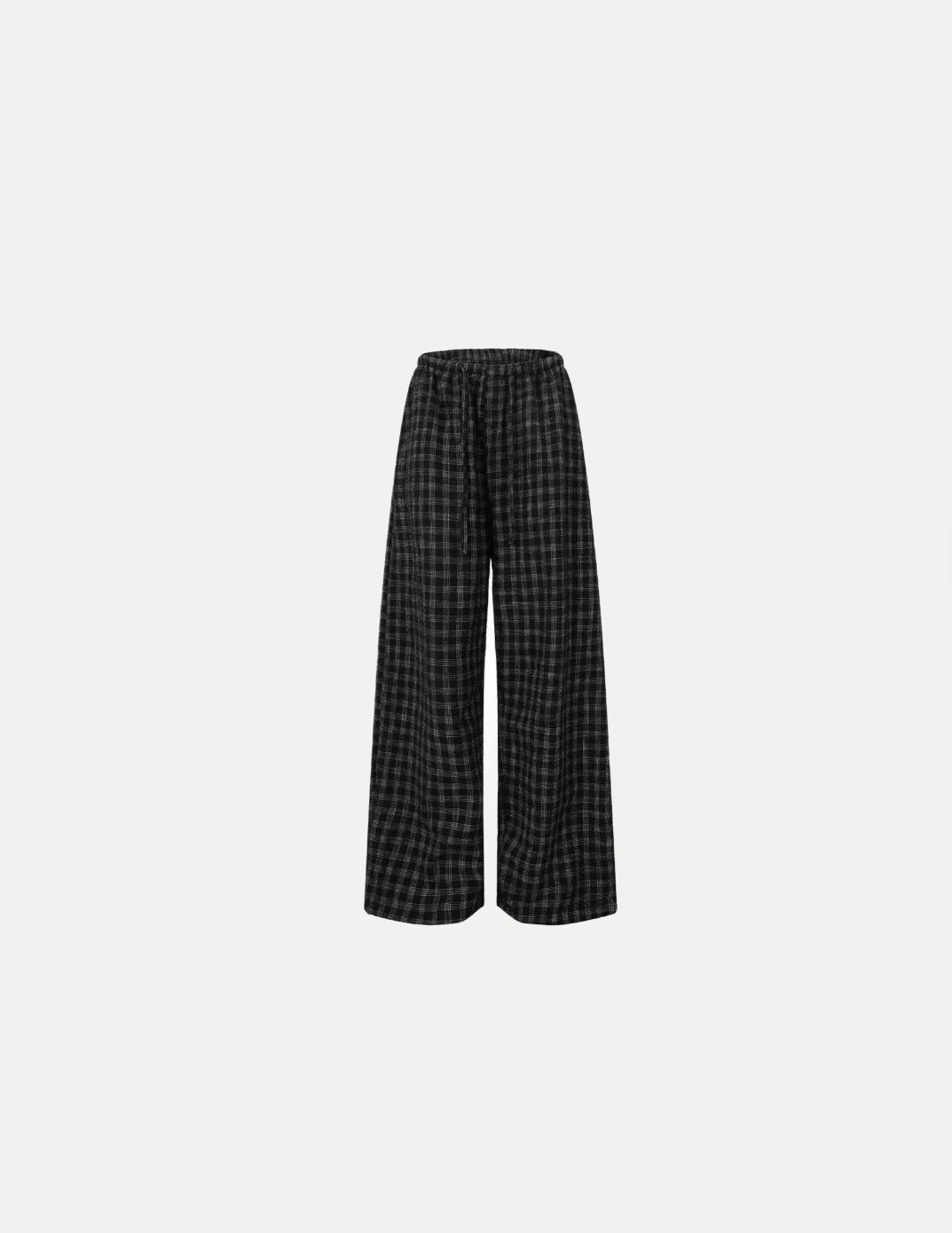 Casual Plaid Wide-Leg Pants – Loose Fit Elastic Waist Spliced Trousers | Youth Summer Streetwear