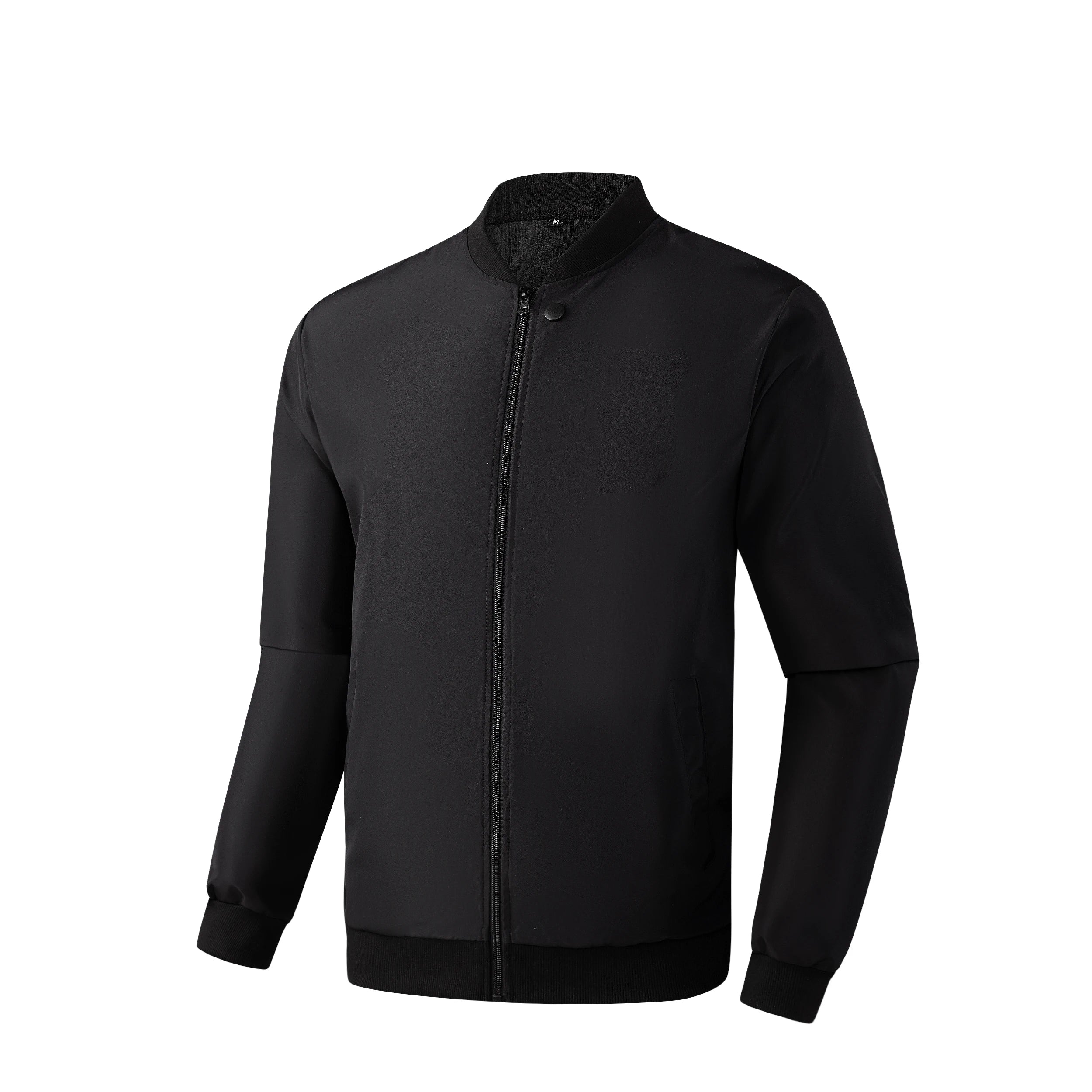 Men's Baseball Collar Solid Colour Jacket – Lightweight Business-Casual Short Coat for Spring & Autumn