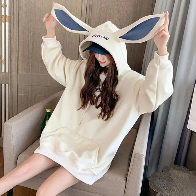 Women Hoodies With Rabbit Ear Sweatshirts