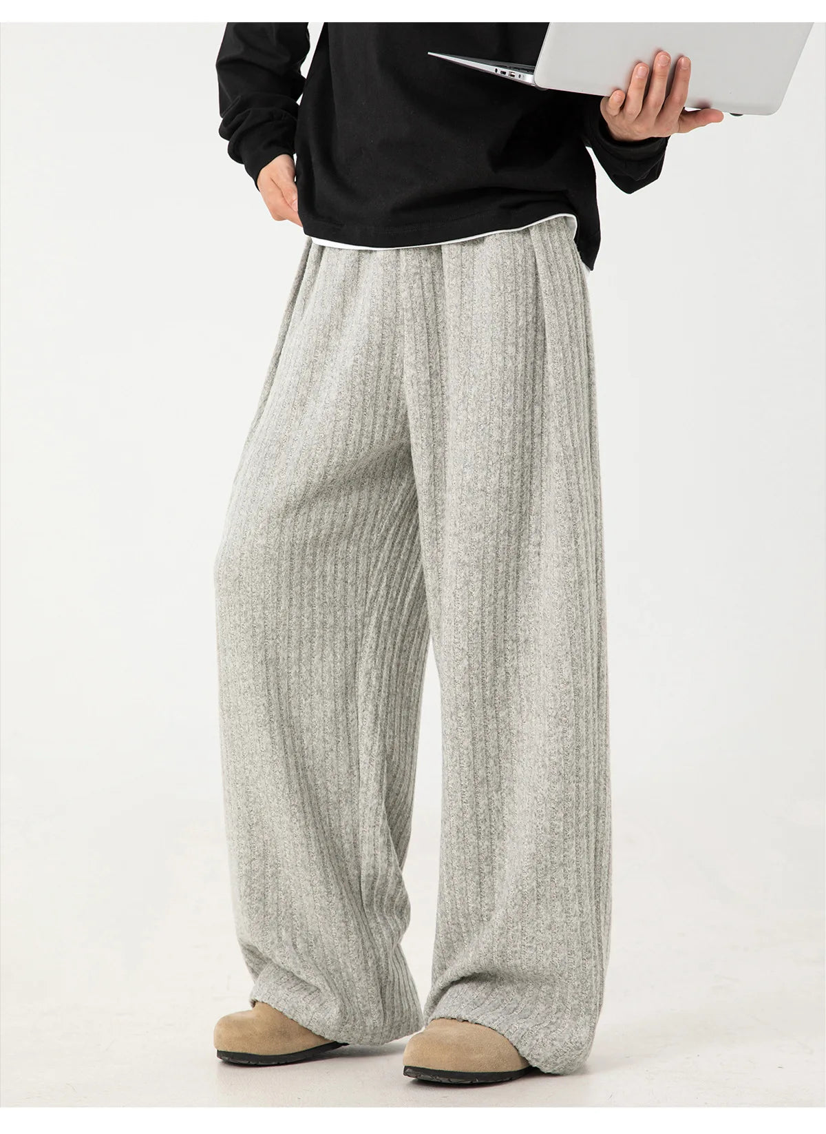 Korean Style Men’s Casual Pants – Wide Leg Streetwear