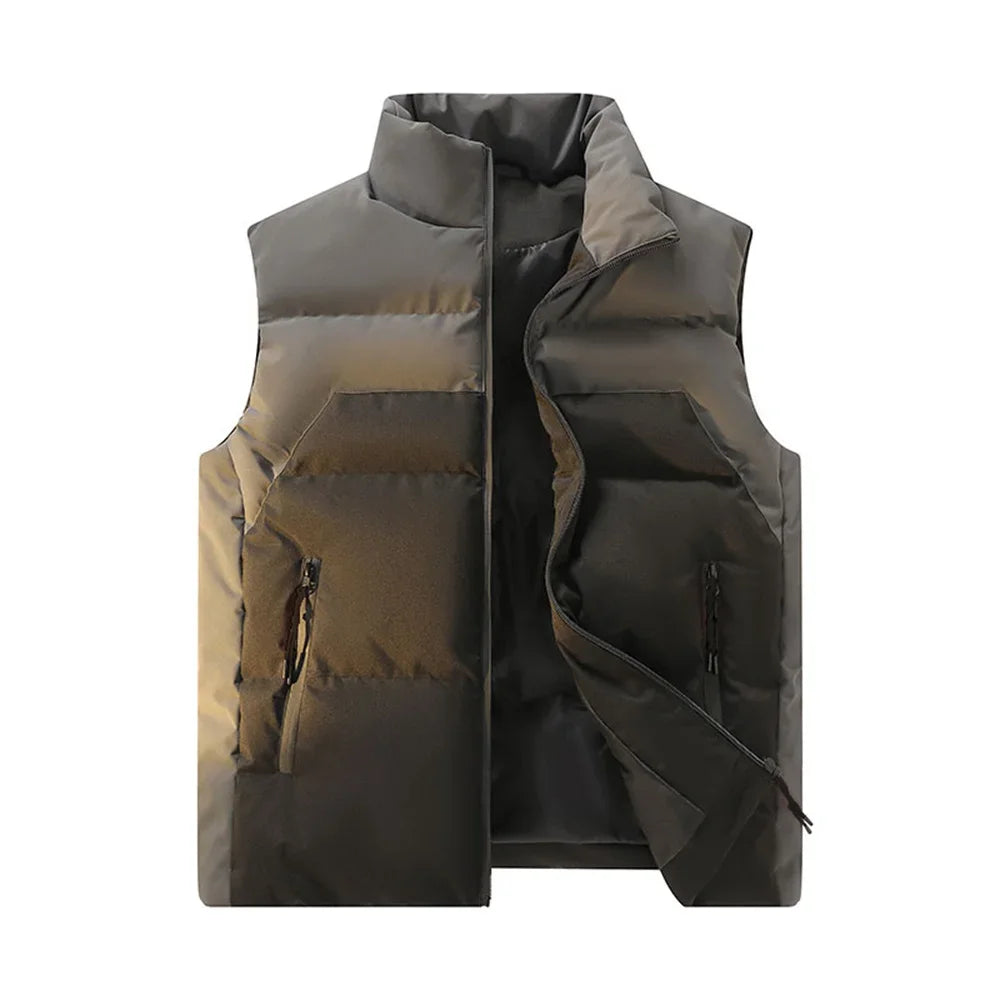 Trendy Splicing Color Hoodie With Vest