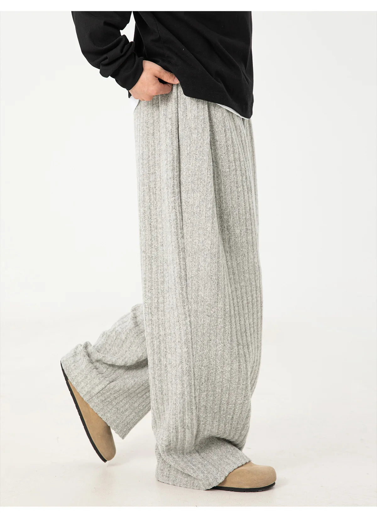 Korean Style Men’s Casual Pants – Wide Leg Streetwear