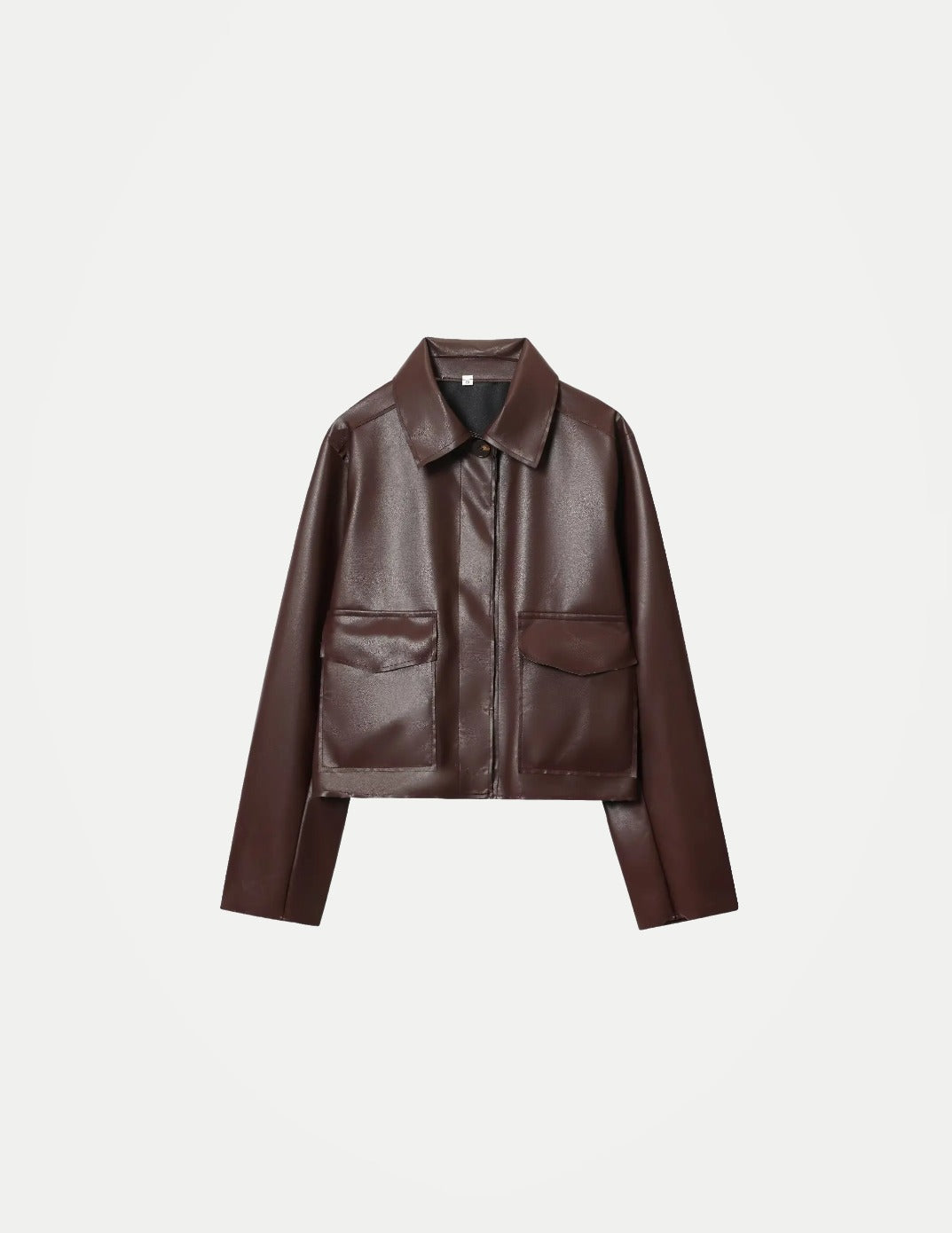 Women’s Autumn Casual Jacket – Solid Turn-Down Collar Coat with Pockets | Single-Breasted Streetwear Style