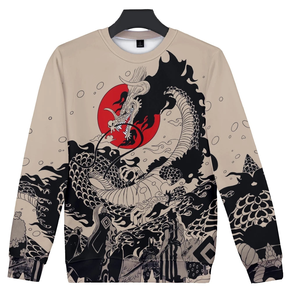 Unisex Samurai Demon 3D Print Hoodie – Japanese Anime Long Sleeve Pullover Sweatshirt, Casual Streetwear Top