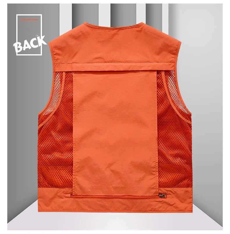 Men's Multi-Pocket Outdoor Fishing Vest – Breathable Leisure Jacket